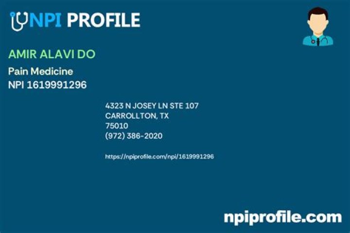 Dr. Amir Alavi, DO – Carrollton, TX