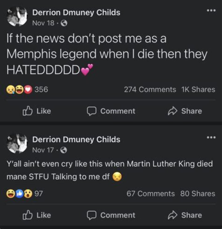 Derrion DMuney Childs death: “He wasn't even funny”