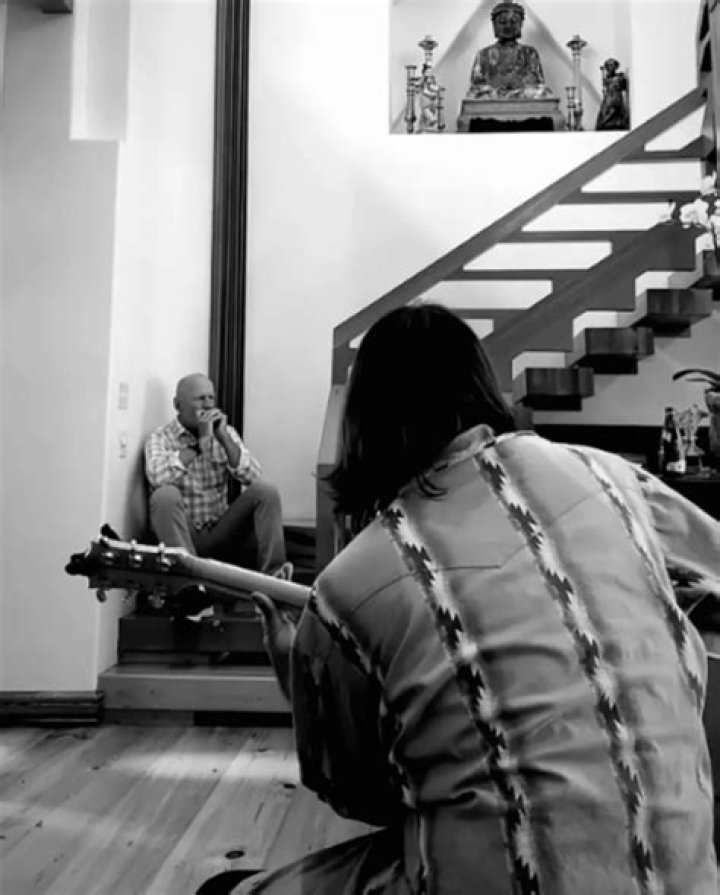 Despite Being Recently Diagnosed With Aphasia, Bruce Willis Seemed To Be In A Great Mood As He Rocked Out With A Friend