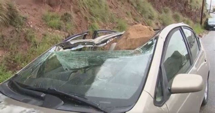 Flavor Flav narrowly escapes death from boulder hitting car