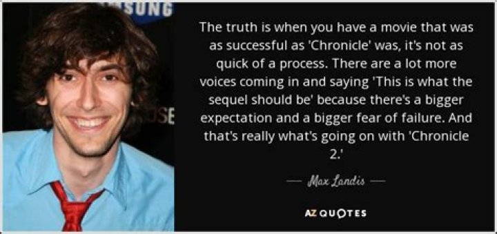 Fox Unhappy With Max Landis’ Chronicle 2 Script