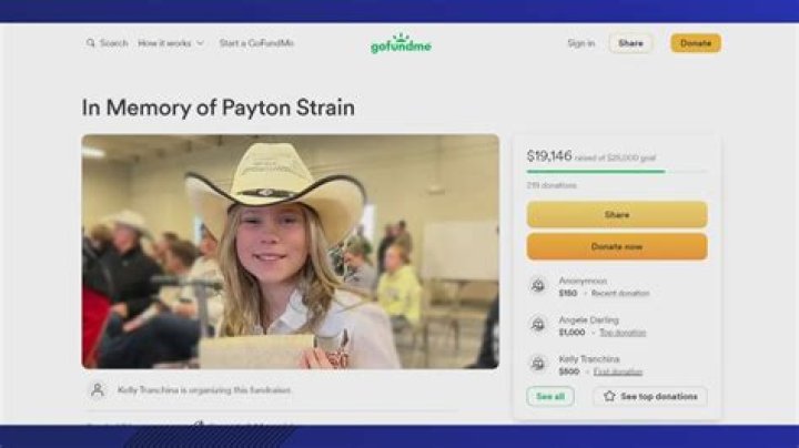 GoFundMe: Payton Strain Obituary, Payton Strain Dies In An Accident