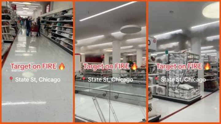‘How do they not have a sprinkler system?’: Chicago Target fails to activate safety measures even as merchandise goes up in flames
