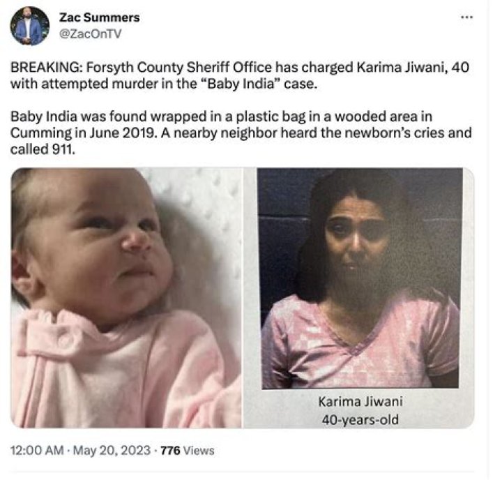 Is Baby India safe now? Details explored as police arrest Karima Jiwani 4 years after abandoning her child in Georgia
