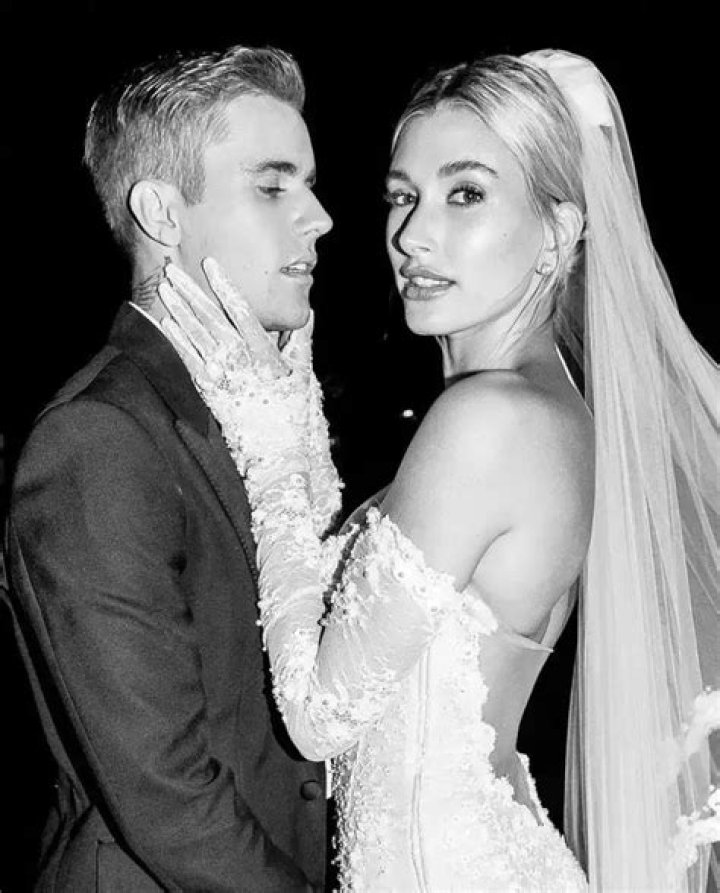 Justin Bieber And Hailey Baldwin Bieber Show First Photos — Hailey Wore A Virgil Abloh Wedding Gown