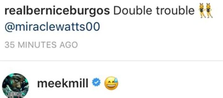 Meek Mill Gets Playful With Bernice Burgos Online – Check Out His Comment On The Racy Photo