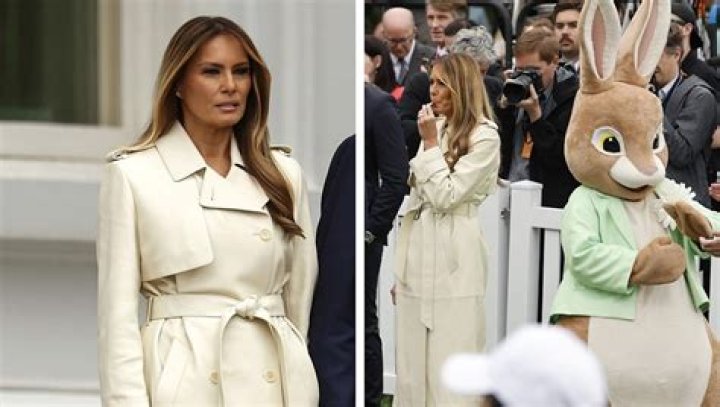 Melania Trump Wears Coat Dress With Stitching That Resembles Twin Towers And Plane Moment Of Impact At 911 Memorial And Internet Is Furious