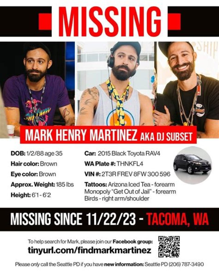 Missing Mark Martinez Update; Is DJ Subset Missing Found?