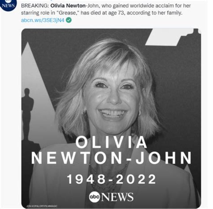 What disease did Olivia Newton-John have?