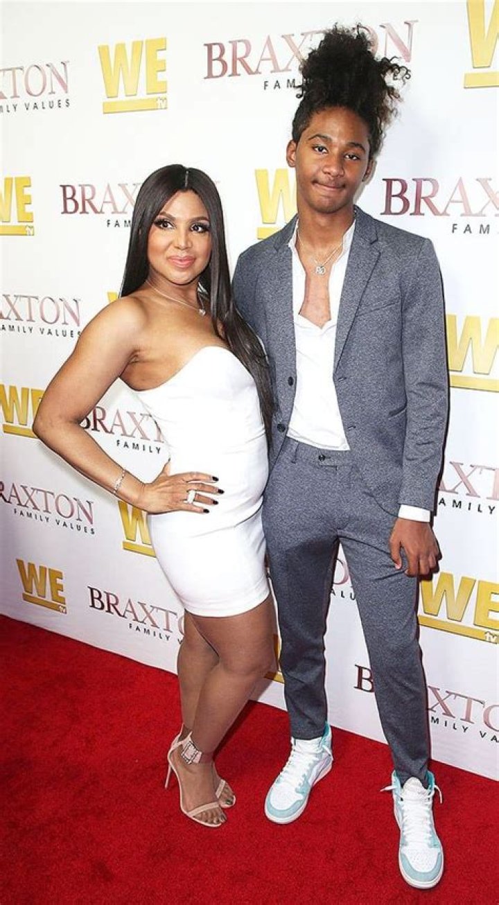 Toni Braxton Looks Stunning On The Red Carpet In Short White Dress Alongside Her 16-Year-Old Son – See The Pics!