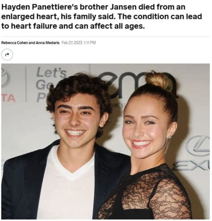 
What is enlarged heart? Jansen Panettiere’s cause of death revealed by Hayden Panettiere and his family 