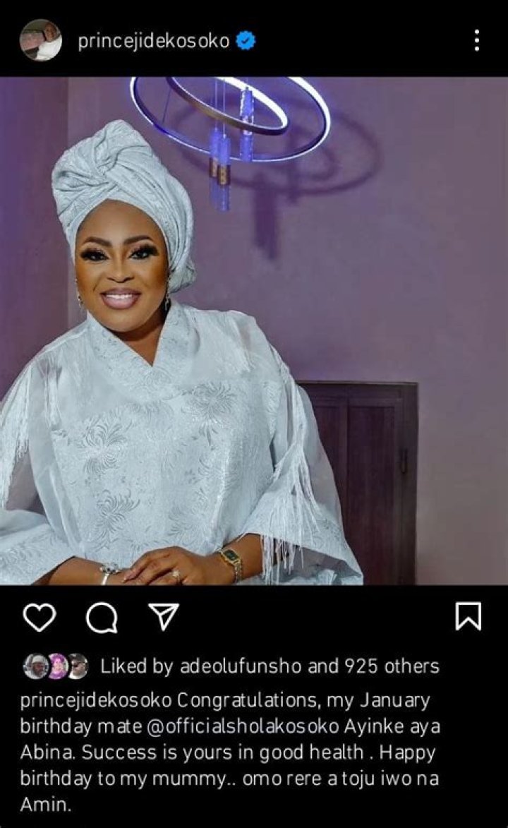 
“You have brought me joy.” Jide Kosoko pays tribute to Bidemi Kosoko on her birthday. 